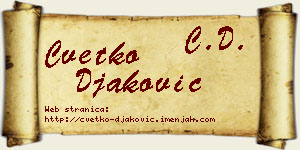 Cvetko Đaković vizit kartica